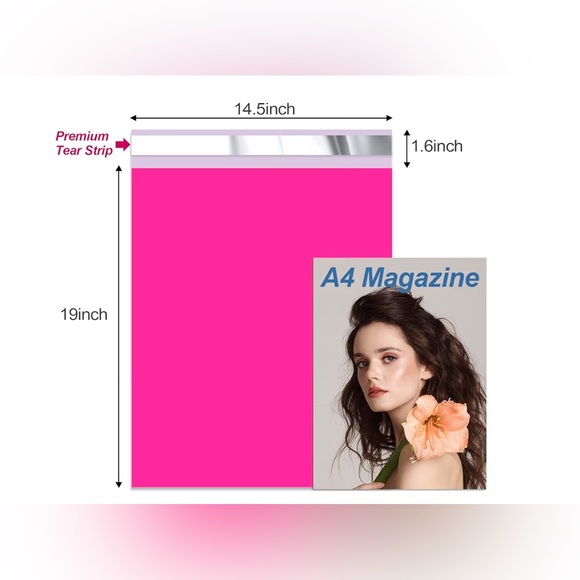 *Buy Now Priced* (10) Pink Thank You Polymailer 14.5”x19” - Picture 2 of 2